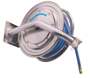 Schlauchaufroller Edelstahl, Serie 886, Hygienebereich